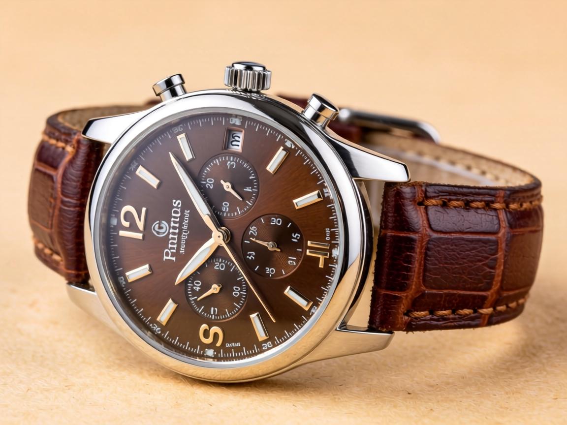 brown leather watch