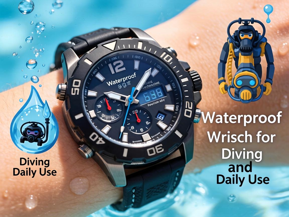 Waterproof Wrist Watch for Diving and Daily Use